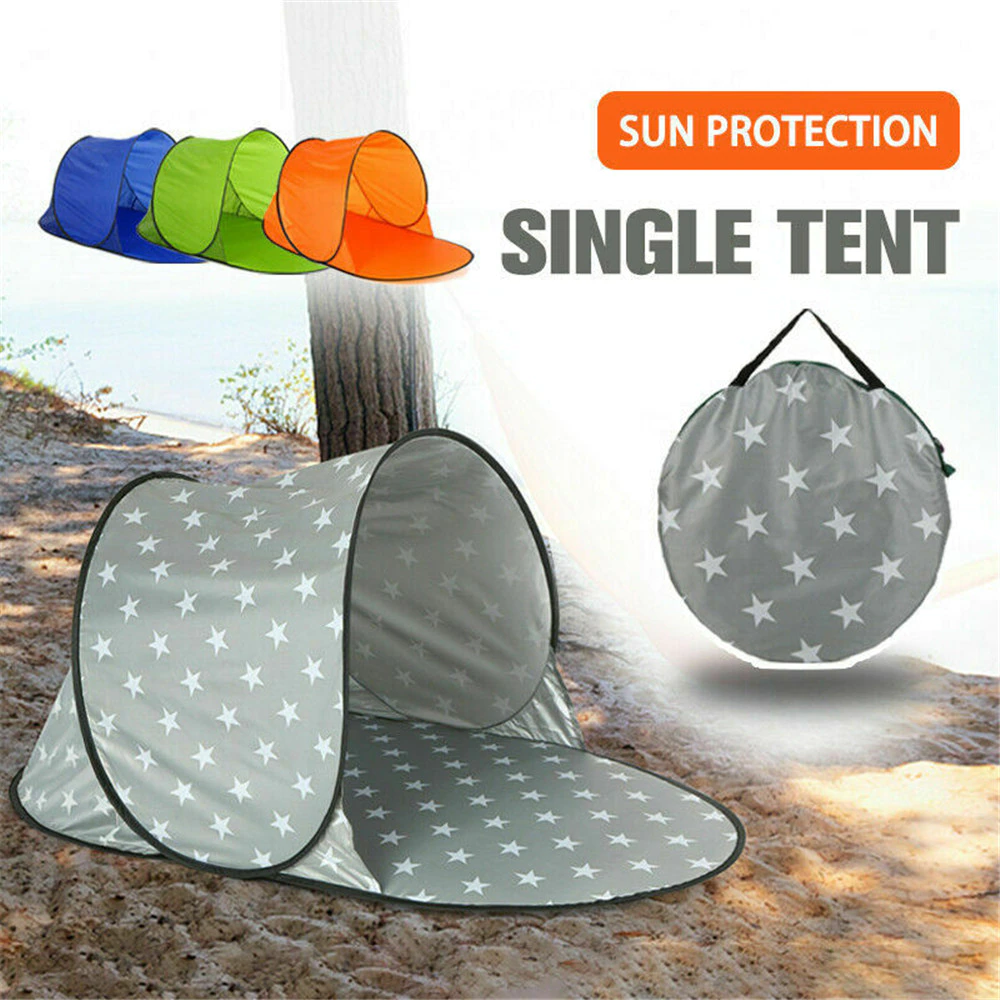 Cheap Goat Tents New Automatic Outdoor Camping Tent Waterproof Anti Uv Beach Tent Ultralight Pop Up Tent Summer Sea Sun Shelters Awning Sunshade
